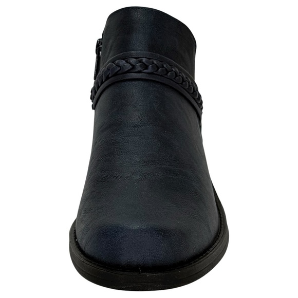 Easy Street Jalia Navy Faux Leather Womens Shooties Size 8W - Picture 6 of 12